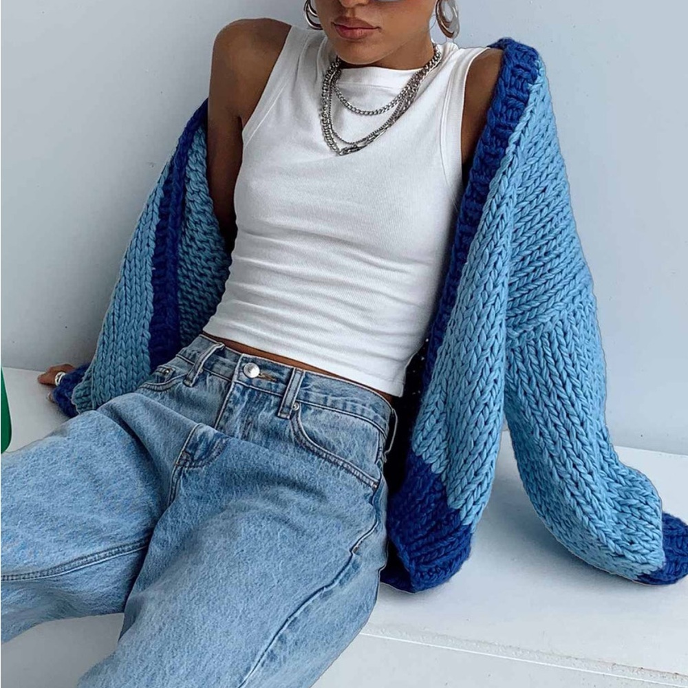 chunky knit cardigan